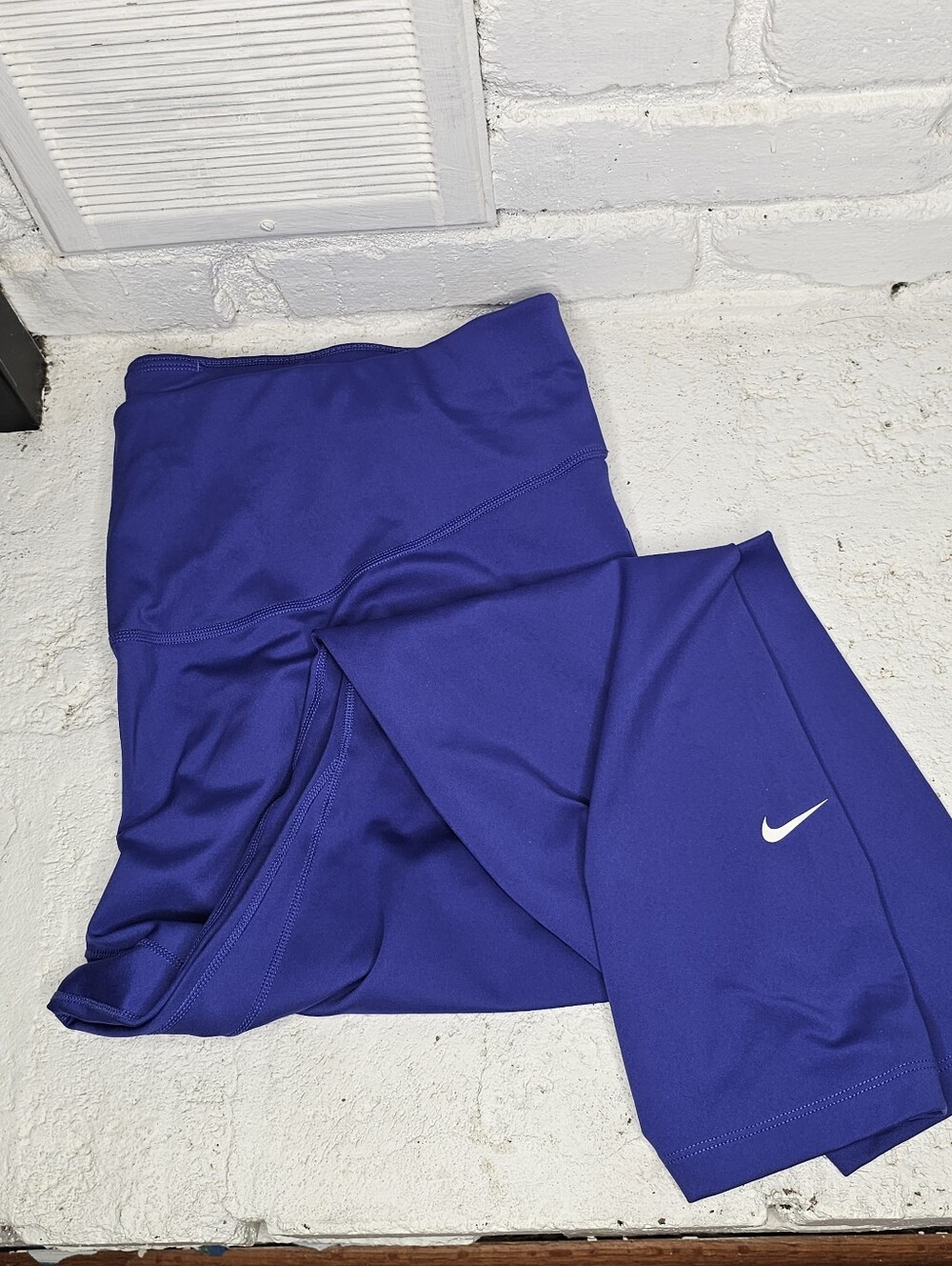 Nike Royal Blue Athletic Leggings with Swoosh